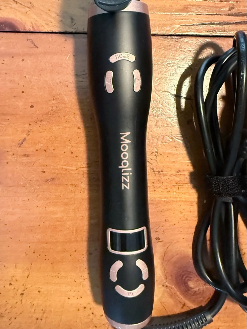 Rose Gold & Black Rotating Curling Iron